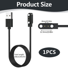 Carica l'immagine nel visualizzatore di Gallery, Amzpas Caricatore Smartwatch Universale, Cavo USB di Ricarica Magnetico a 2 Pin per Smartwatch, Spaziatura Contatti Cari