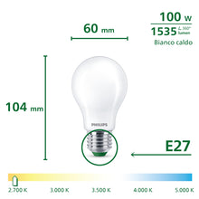 Carica l'immagine nel visualizzatore di Gallery, Philips UltraEfficient, Lampadina LED smart A60 E27, Confezione da 3