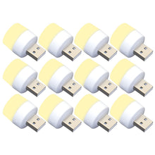 Carica l'immagine nel visualizzatore di Gallery, Mini lampadina a LED USB, senza sensore di luce, plug-in, bianco caldo, compatta, ideale per camera da letto, bagno, cuc