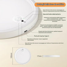 Carica l'immagine nel visualizzatore di Gallery, Lampada da soffitto a batteria con sensore di movimento, lampada da soffitto LED wireless per interni, dimmerabile con b