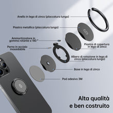 Carica l'immagine nel visualizzatore di Gallery, Syncwire Anello Supporto Telefono Cellulari Universale Anello Metallico Rotazione 360° Gradi Smartphone Ring per iPhone 