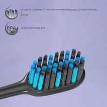 Carica l'immagine nel visualizzatore di Gallery, Biomed Spazzolino da denti al carbone nero, setole medie con punte arrotondate, senza BPA, per sbiancamento, confezione 