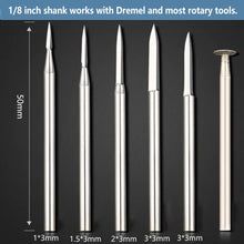 Carica l'immagine nel visualizzatore di Gallery, Set di punte da trapano per intaglio del legno per utensili rotanti Dremel, 6 pezzi, accessori per trapano per incisione