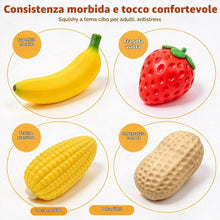 Carica l'immagine nel visualizzatore di Gallery, Squishy Set 4 Pezzi – Crunchy Squishy Erdbeere, Squishy Banane, Erdnuss Squishy, Squishy Morbidi a Rimbalzo Lento Antist