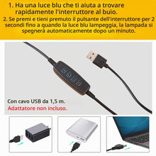 Carica l'immagine nel visualizzatore di Gallery, Lampada Lettura Con Clip Luce Da Scrivania Led Con Pinza, 3 Modalità &amp; 10 Livelli Di Luminosità Con Caricatore Usb Fless