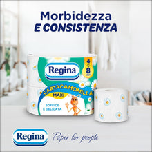 Carica l'immagine nel visualizzatore di Gallery, Regina Cartacamomilla - 4 Rotoli di Carta Igienica a 3 Veli