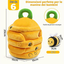 Carica l'immagine nel visualizzatore di Gallery, Vicloon Giochi Neonato-Alveare Morbido, dai 6 ai 12 Mesi, Morbido Giocattolo a Forma di Alveare con 5 api Sensoriali, Re