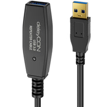 Carica l'immagine nel visualizzatore di Gallery, deleyCON 5m Cavo Attivo USB 3.0 Prolunga Attiva con Amplificatore di Segnale USB3.0 Ripetitore Cavo di Prolunga USB3.0 P