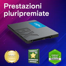 Carica l&#39;immagine nel visualizzatore di Gallery, Crucial BX500 CT480BX500SSD1 SSD Interno, 480 GB, 3D NAND, SATA, 2.5 Pollici