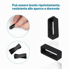 Carica l'immagine nel visualizzatore di Gallery, 10 Pezzi Passante Cinturino Orologio in Silicone,Anello Cinturino Garmin 22mm,Ferma Orologio Gomma,Anelli di chiusura ri