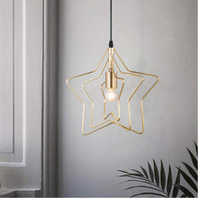 Carica l'immagine nel visualizzatore di Gallery, iDEGU Lampada a Sospensione E27 Plafoniera Design Creativo a Stella Lampada da Soffitto Moderno con 3 stelle Regolabili 