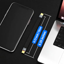 Carica l'immagine nel visualizzatore di Gallery, Cavo USBC 4 da 80Gbps, compatibile con Thunderbolt 5/4, [13 cm], cavo piatto FPC USB C, ricarica rapida PD 240W, trasfer