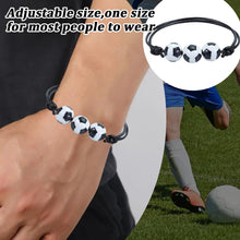 Carica l'immagine nel visualizzatore di Gallery, 20 PCS braccialetti da calcio, braccialetti dell'amicizia per bambini, braccialetti regolabili per feste sportive, bracc