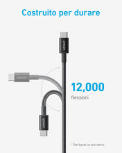 Carica l'immagine nel visualizzatore di Gallery, Anker 100W Cavo USB C, [3m] Cavo USB Type-C, Nylon Resistente, Nero