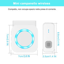 Carica l'immagine nel visualizzatore di Gallery, AIMAX Campanello Senza Fili Da Esterno con 2 Trasmettitori e 1 Ricevitore,Portata 400m,Wireless Doorbell,IP55 Impermeabi