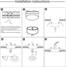 Carica l'immagine nel visualizzatore di Gallery, Sweier IP65 Faretto da Incasso per Bagno, Colore Bianco (Lampadine non Incluse), GU10 Impermeabile (Incluso Attacco GU10