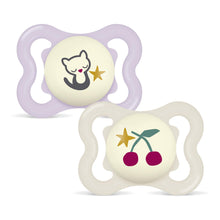 Carica l'immagine nel visualizzatore di Gallery, MAM - Set di 2 succhietti Supreme Night in silicone, S278, 2-6 mesi, rosa