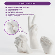 Carica l'immagine nel visualizzatore di Gallery, BWAY Calco Mani Coppia - Regali Natale Originali - Calco Mani con Gesso per Stampi e Alginato - Idee Regalo per Coppie, Fidanzati e Famiglie - Regalo per San Valentino e Anniversari
