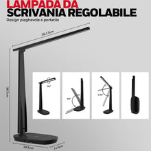 Carica l'immagine nel visualizzatore di Gallery, Honeywell HWT-H2 Sunturalux Lampada da Scrivania LED con Protezione Degli Occhi, 3 Modalità di Illuminazione (Nero)