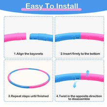 Carica l'immagine nel visualizzatore di Gallery, Hula Fitness Hoop per Bambini con 8 Parti, Diametro 70cm, 200g Portatile in Plastica Regolabile e Rimovibile, Hula Reife