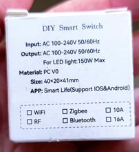 Carica l'immagine nel visualizzatore di Gallery, Interruttore WiFi intelligente programmabile 2,4 GHz, compatibile con Tuya, Google Home, Alexa, SmartLife, SmartThings, 