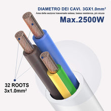 Carica l'immagine nel visualizzatore di Gallery, EXTRASTAR Multipresa 6 Post,Presa con interruttore automatico di protezione 10 A,multipresa protetta,surge Arrest, 6 pre