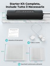 Carica l'immagine nel visualizzatore di Gallery, Vihoom Macchina Sottovuoto Alimenti 5 in 1, Automatica Sigillatore Sottovuoto Macchina per Alimenti Secchi che Umidi, con 10 Sachetti Sottovuoto e Tubo Sottovuoto