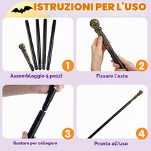 Carica l'immagine nel visualizzatore di Gallery, Spooktacular Creations Elegante bastone d'oro Vintage Walking Cane Prop per bambini Halloween Pimp Canes Costume Accesso