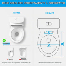 Carica l'immagine nel visualizzatore di Gallery, Ibergrif M41002 Sedile WC O Forma Chiusura Ammortizzata Bianco