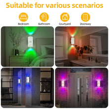Carica l'immagine nel visualizzatore di Gallery, AUAUY 2Pz Lampada da Parete a LED, con Rilevatore di Movimento, 7 Colorea