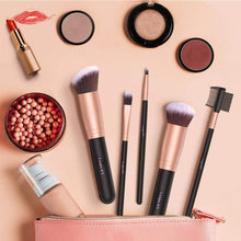 Carica l'immagine nel visualizzatore di Gallery, Pennelli Trucco oro Rosa 18 Pezzi Premium Set Viso e Occhi, Sintetici per Fondotinta Correttori in Polvere Ombretto Arrossito