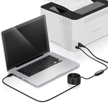 Carica l'immagine nel visualizzatore di Gallery, Cavo USB per stampante, scanner, fax e stampante multifunzione, 10 m, USB 2.0 A maschio a B – nero