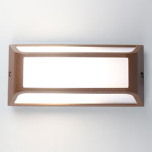 Carica l'immagine nel visualizzatore di Gallery, LAGOS 2 Applique da Parete, Alluminio Verniciato, IP54 Interno ed Esterno, Design Italiano, Attacco E27 (CORTEN)