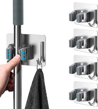 Carica l'immagine nel visualizzatore di Gallery, HOMEASY Portascope da Muro Adesivo 4 Pezzi, Acciaio Inox, Argento