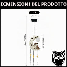 Carica l'immagine nel visualizzatore di Gallery, Lampada solare da giardino a forma di gufo lunare,Decorazione Giardino