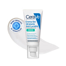 Carica l'immagine nel visualizzatore di Gallery, CeraVe Crema Gel Idratante Anti Lucidità, Per Pelli Grasse, Miste e a Tendenza Acneica, Effetto Matte, Pelle Idratata, Tecnologia Sebo-Assorbente, Con Acido Ialuronico, Ceramidi e Niacinamide, 52 ml