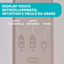 Carica l&#39;immagine nel visualizzatore di Gallery, Chicco Scaldabiberon Portatile Da Viaggio E Scaldapappa Con Tre Programmi E Spegnimento Automatico, Bianco, ‎14 x 14 x 17.5 cm; 820 grammi