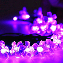 Carica l'immagine nel visualizzatore di Gallery, KINGCOO Catena Luminosa Stringa Luci Fiore Solare Esterna,Impermeabile 21ft 50LED Fiore di Pesca Ciliegio Luci di String