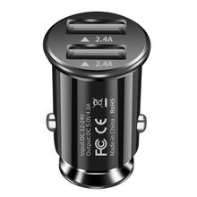 Carica l'immagine nel visualizzatore di Gallery, Adattatore Accendisigari USB, 24W/4.8A Caricatore USB Auto 2 Porte Presa 12-24V Accendisigari Carica Cellulare per iPhon