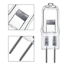 Carica l'immagine nel visualizzatore di Gallery, Lampadine alogene G6.35, lampadina 24 V 250 W Lampadina a capsula trasparente a 2 pin, lampadine dimmerabili a luce bian