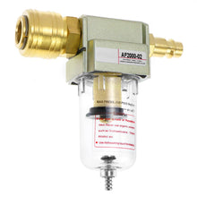 Carica l'immagine nel visualizzatore di Gallery, QWORK® Filtro aria compressa, separatore acqua e olio, separatore acqua aria compressa, 1/4 pollici, con attacco rapido