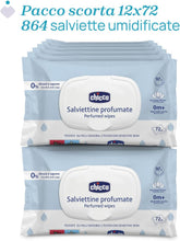 Carica l'immagine nel visualizzatore di Gallery, Chicco Salviette Neonato Megapack da 864 Salviette, Detergenti Multiuso Con Clip, Senza Alcool, Profumate, Adatte per Pelli Sensibili, con flip 2024, 12 Confezioni da 72 Salviettine