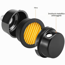 Carica l'immagine nel visualizzatore di Gallery, QWORK® 2 PZ Filtro silenziatore aria compressa, silenziatore del filtro di aspirazione del compressore d'aria del metall