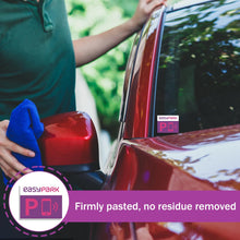Carica l'immagine nel visualizzatore di Gallery, GXGM 5 Adesivi EasyPark in PVC Compatti e Resistenti Perfetti per Chi Usa l’App di Parcheggio Facili da Applicare su Vet