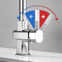 Carica l'immagine nel visualizzatore di Gallery, Auralum Rubinetto Lavello Cucina Cromato Girevole a 360 °, Miscelatore Cucina Monocomando Per Lavandino,Rubinetti Acqua Calda e Fredda