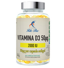 Carica l'immagine nel visualizzatore di Gallery, Rite-Flex, Integratore di Vitamina D3 2000 UI (365 Capsule Soft gel)