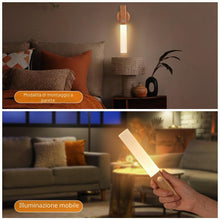 Carica l'immagine nel visualizzatore di Gallery, HOTUT 2 Pezzi Luce Notturna, Luci Sensore Movimento Interno, Lampada LED Ricaricabile USB con Base Magnetica, ON/OFF/AUT