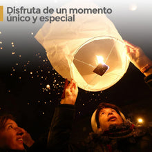 Carica l'immagine nel visualizzatore di Gallery, Ediesi, Lanterne Cinesi Volanti, 10 Pezzi, 100% Biodegradabile, di Carta, Bianco, Sky Lanterns, con un Pennarello per Scrivere i Desideri