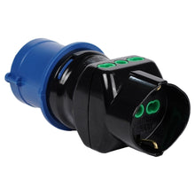 Carica l'immagine nel visualizzatore di Gallery, FANTON 78090-E Adattatore industriale, spina 2P+T 16A 200-250V 6h IP44, 2 prese bipasso italiane 2P+T 16A, 1 presa bipas