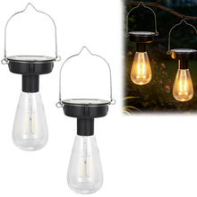 Carica l'immagine nel visualizzatore di Gallery, Lampadine Solari Sospese da Esterno Led,2 Pezzi Lampadine a Energia Solare,Lampadina Solare Luci Esterne,Lampade Sospese